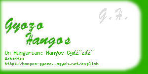 gyozo hangos business card